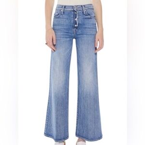 MOTHER High-Rise Wide-Leg Jeans in Light Blue